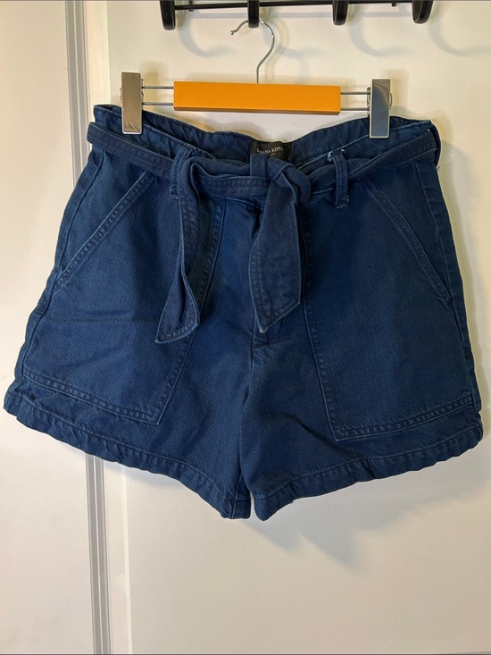 Banana Republic Pants - 142. Banana Republic Navy High-Waist Tie-Belt Shorts